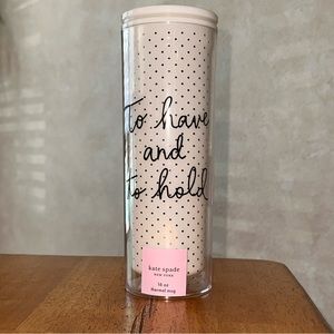 kate spade New York To Have and to Hold Acrylic Thermal Mug BRAND NEW!!